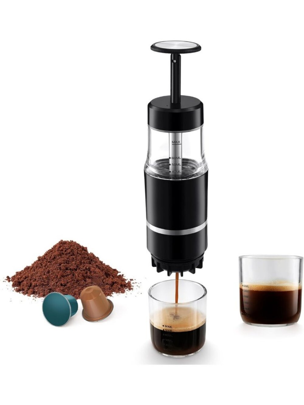 Travel Coffee Maker - Lightweight & Portable, Manual Brew for Camping & Ground